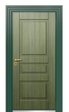 Дверь TermoWood Ral 6028 Тёмно-зелёное 585 вид снаружи