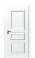 Дверь TermoPlus Ral 9003 Белое Дерево 450 вид снаружи