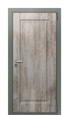 Дверь TermoWood Ral 7009 Серый Туман 1030 вид снаружи