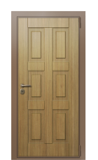 Дверь TermoWood Ral 8025 Дуб светлый 1263 вид снаружи