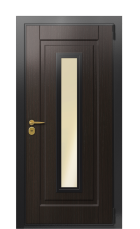 Дверь TermoWood Ral 9005 Зеленое сукно 1468 вид снаружи