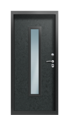 Дверь Termo Ral 9003 Черный гранит 1436 вид внутри