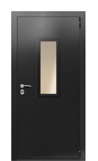 Дверь TermoPlus Ral 9005 Ral 8019 1431 вид снаружи