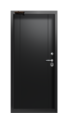 Дверь Termo Ral 9005 Венге 563 вид внутри