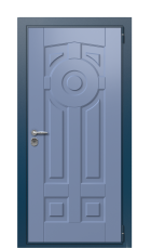 Дверь TermoWood Del Mare RAL 5014 1279 вид снаружи