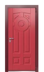 Дверь TermoWood Ral 3005 Ral 3031 162 вид снаружи