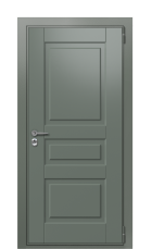 Дверь TermoWood Collori RAL 7009 F001 Collori RAL 7009 F002 вид снаружи