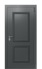 Дверь TermoPlus Ral 7043 Графитовое дерево 73 вид снаружи