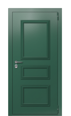 Дверь TermoPlus Ral 6028 Decoline Premium Греческий платан Багет вид снаружи