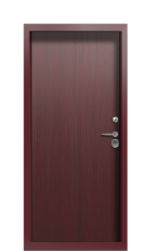 Дверь Termo Ral 3005 Woodline Темно-красный 2616 вид внутри