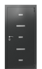 Дверь TermoPlus Silver RAL 7002 1138 вид снаружи