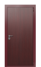 Дверь TermoWood Ral 3005 Woodline Темно-красный  2691 вид снаружи