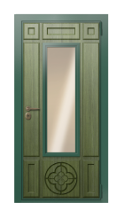 Дверь TermoWood Ral 6028 Темно-зеленое 1204 вид снаружи