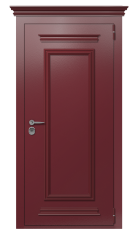 Дверь TermoPlus Ral 3005 Woodline Темно-красный  2701 вид снаружи