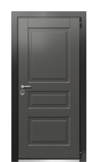 Дверь TermoWood Ral 5005 Grey Mat 304 вид снаружи