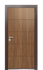 Дверь TermoWood Ral 8017 Греческий платан 307 вид снаружи