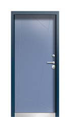 Дверь Termo Silver RAL 5014 1046 вид внутри