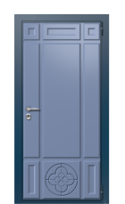 Дверь TermoWood Del Mare RAL 5014 1255 вид снаружи