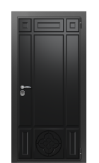 Дверь TermoWood Vesivio Ral 9005 781 вид снаружи