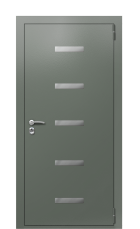 Дверь TermoPlus Ral 7009 Зелёное Сукно 692 вид снаружи