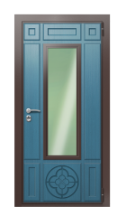 Дверь TermoWood Ral 8017 Серо-голубая 1475 вид снаружи