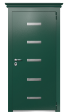 Дверь Termo Ral 6005 Ral 1019 50 вид снаружи