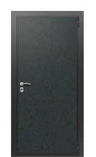 Дверь TermoWood Vesuvio Черный гранит 785 вид снаружи
