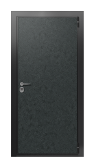 Дверь TermoWood Ral 9005 Terma Premium Черный гранит 2572 вид снаружи