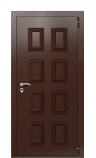 Дверь TermoPlus Decoline Premium Gray matt Багет F002 Bronze правая вид снаружи