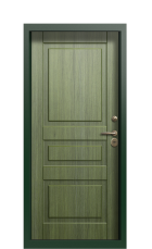 Дверь Termo Woodline темно-зеленое patina вид внутри