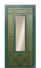 Дверь TermoWood Ral 6028 Темно-зеленое 1204 вид снаружи