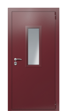 Дверь TermoPlus Ral 3005 Дуб антрацит 1170 вид снаружи