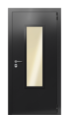 Дверь TermoPlus Ral 9005 Collori Ral 9005 2692 вид снаружи