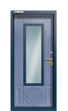 Дверь Termo Ral 5005 Ral 5014 541 вид внутри