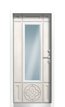 Дверь TermoWood Ral 9003 Граб Белый 932