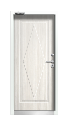 Дверь Termo Дверь Woodline Белая эмаль С008 RAL 9003 вид внутри