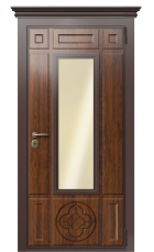 Дверь TermoWood Ral 8017 Грецкий орех 1110 вид снаружи