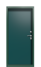 Дверь Termo Ral 9003 Зеленое сукно 801 вид внутри