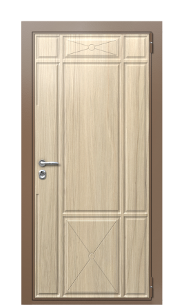 Дверь TermoWood Ral 8025 Сатиновое дерево 1175