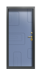 Дверь Termo Ral 7043 Ral 5014 1502 вид внутри