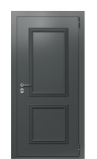 Дверь TermoPlus Ral 7043 Графитовое дерево 73 вид снаружи