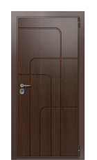 Дверь TermoWood Ral 8017 Кофейное дерево 1061 вид снаружи