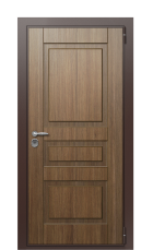 Дверь TermoWood Woodline тик tobacco вид снаружи