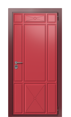 Дверь TermoWood Ral 3005 RAL 3031 1159 вид снаружи