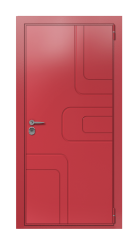 Дверь TermoWood Ral 3031 Collori Ral 3031 2573 вид снаружи