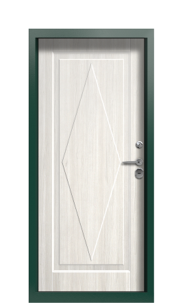 Дверь TermoWood Ral 6005 Белая эмаль 1283