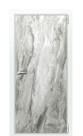 Дверь TermoWood Ral 9003 Белый мрамор (глянец) 1072