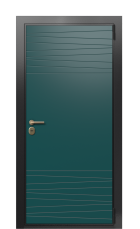 Дверь TermoWood Ral 9005 Зелёное сукно 699 вид снаружи