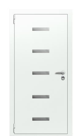 Дверь TermoPlus Decoline Premium Джут белый D003 Фьюзинг Ral 9003 левая 1000