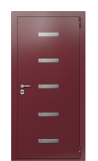 Дверь Termo Ral 3005 Ral 3031 74 вид снаружи